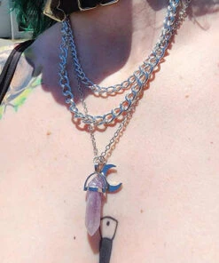 Best Pirce 🤩 HELLBOUND The Moon Amethyst Moon | NECKLACE 🔥 -Alternative Accessories Elegant Store Hellbound Amethyst Moon Necklace 02 1c30a9ee 7bee 4992 9337 6dd7144aa5c7 700x700