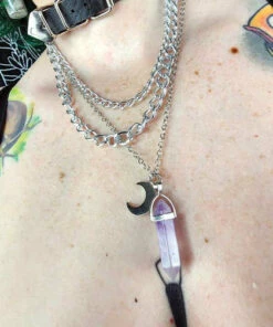 Best Pirce 🤩 HELLBOUND The Moon Amethyst Moon | NECKLACE 🔥