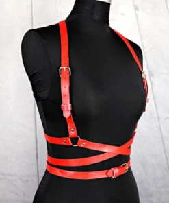 Flash Sale 🛒 HELLBOUND Fetish Asmodeus [Red] | HARNESS 🔥 -Alternative Accessories Elegant Store UYEE New PU Adjustable Belts Sexy Somen Body Harness Bra Chest Bondage Erotic Lingerie Cage Bra.jpg Q90.jpg 1 700x700
