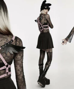 Flash Sale 😀 PUNK RAVE Pastel Goth Fallen [Pink] | HARNESS 🤩 -Alternative Accessories Elegant Store WS 504LHF PN 10 0c2bd6dd 5b97 4851 a989 4e5e654d5fb1 700x700
