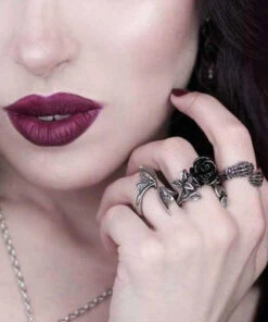 Flash Sale ⌛ ALCHEMY GOTHIC Bats A Night With Goethe | RING` 😉