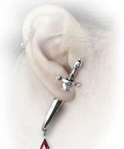 Buy 💯 ALCHEMY GOTHIC Mens Accessories Cesare's Veto | Stud EARRING` ✨ -Alternative Accessories Elegant Store alchemy gothic cesares veto stud earring 3 700x700