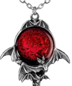 Brand new ⭐ ALCHEMY GOTHIC Bats Blood Moon | PENDANT ⌛