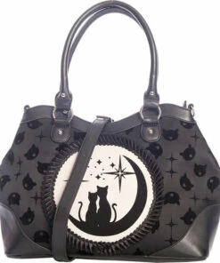 Wholesale ❤️ BANNED ALTERNATIVE Cats Lunar Sisters [Black] | 👜 HANDBAG 😉