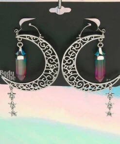 Best reviews of 👏 BODYVIBE The Moon Another Galaxy | PLUG HOOP EARRINGS 🔥 -Alternative Accessories Elegant Store bodyvibe another galaxy plug hoop earrings 4 4c09c90c 9a61 45e5 9ccb 64b8944d25b2 700x700