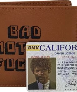 New 🔥 COLLECTABLES Mens Accessories Pulp Fiction [Brown] | Bad 👩 Mother F - WALLET 🎁