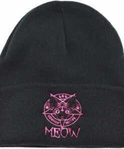 Buy 👏 DARKSIDE CLOTHING Cats Kitten Meow 666 | BEANIE 🛒