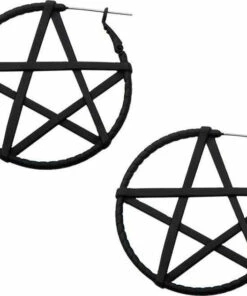 Top 10 🌟 BODYVIBE Pentacles & Pentagrams Matte Black Pentagram | PLUG HOOP EARRINGS 👍