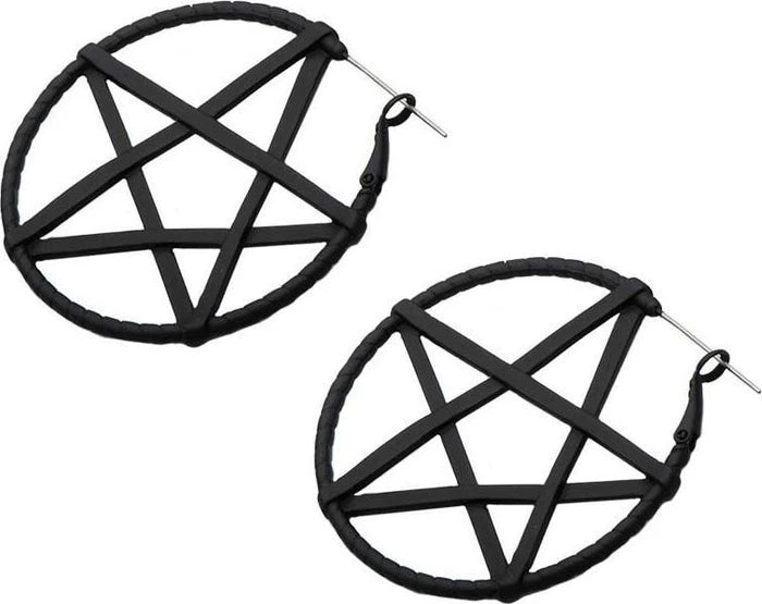 Top 10 π BODYVIBE Pentacles & Pentagrams Matte Black Pentagram | PLUG HOOP EARRINGS π 5 Top 10 π BODYVIBE Pentacles & Pentagrams Matte Black Pentagram | PLUG HOOP EARRINGS π - Image 3
