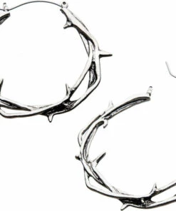 Cheapest 🎉 BODYVIBE Punky Colour Twisted Thorn | PLUG HOOP EARRINGS 👏