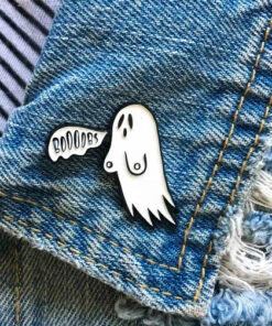 Best Sale 🎁 ECTOGASM Ghosts Boooobs Ghost | ENAMEL PIN 😍