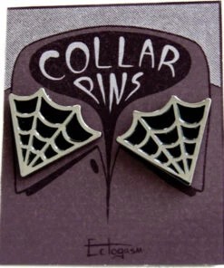 Promo 🔥 ECTOGASM Mens Accessories Cobweb [Black/Silver] | COLLAR POINT PIN SET 👏 -Alternative Accessories Elegant Store ectogasm cobweb black silver collar point pin set 1 0705ffed eeed 47c2 a284 329ae4a76d34 700x700