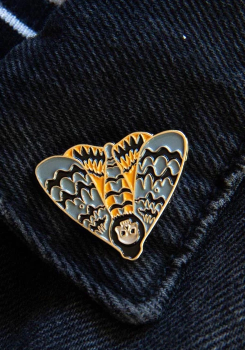 Best Sale π ECTOGASM Mens Accessories Death's Head Moth | COLLAR PIN SET π 4 Best Sale π ECTOGASM Mens Accessories Death's Head Moth | COLLAR PIN SET π - Image 2