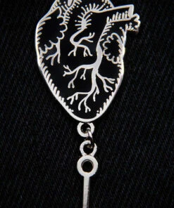 Top 10 🎁 ECTOGASM Mens Accessories Heart & Key [Silver & Black] | ENAMEL PIN 🔥