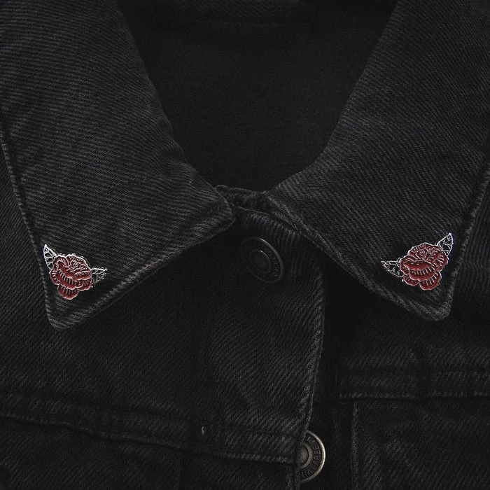 Buy π ECTOGASM Mens Accessories Red Roses | COLLAR PIN SET π― 6 Buy π ECTOGASM Mens Accessories Red Roses | COLLAR PIN SET π― - Image 4