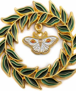 Discount π₯° ECTOGASM Mens Accessories Wreathed Moth Charm | ENAMEL PIN π