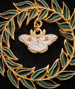 Discount 🥰 ECTOGASM Mens Accessories Wreathed Moth Charm | ENAMEL PIN 👏 -Alternative Accessories Elegant Store ectogasm wreathed moth charm enamel pin 2 8ec539d5 a8f8 4dd3 a1ea a9cec87a58f8 700x700