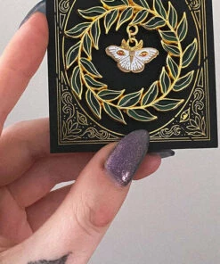 Discount 🥰 ECTOGASM Mens Accessories Wreathed Moth Charm | ENAMEL PIN 👏 -Alternative Accessories Elegant Store ectogasm wreathed moth charm enamel pin 3 6c6a8a37 d95e 478b b6f0 f5726e7e1344 700x700