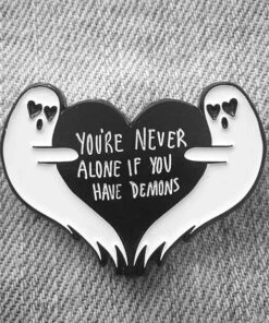 Flash Sale 🧨 ECTOGASM Ghosts You're Never Alone If You Have Demons | GHOST ENAMEL PIN 😍 -Alternative Accessories Elegant Store ectogasm youre never alone if you have demons ghost enamel pin 1 3e649a3e c9ac 46b8 8a81 f100f6922cb3 700x700