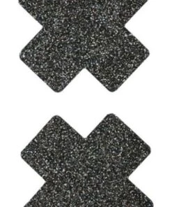 Promo 🤩 FEVER Cosplay Cross [Black Glitter] | NIPPLE PASTIES 😀