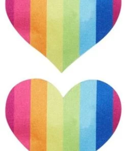 Deals 🔥 FEVER Cosplay Rainbow Heart | NIPPLE PASTIES 💯