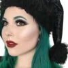 Coupon 🧨 FOXBLOOD The Nightmare Before 🎅 Christmas Santa's Goth Little Helper [Black] | HAT 💯 -Alternative Accessories Elegant Store foxblood santa black hat 1 700x700