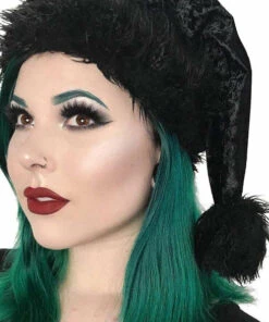 Coupon 🧨 FOXBLOOD The Nightmare Before 🎅 Christmas Santa's Goth Little Helper [Black] | HAT 💯