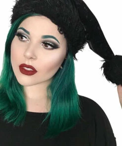 Coupon 🧨 FOXBLOOD The Nightmare Before 🎅 Christmas Santa's Goth Little Helper [Black] | HAT 💯 -Alternative Accessories Elegant Store foxblood santa black hat 2 700x700