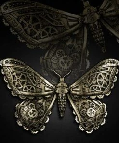 Best Pirce 🎉 RESTYLE Steampunk Mechanical Moth [BRASS] | HAIR CLIP 💯