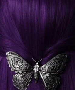 Wholesale 🔔 RESTYLE Steampunk Mechanical Moth [Silver] | HAIR CLIP 👍