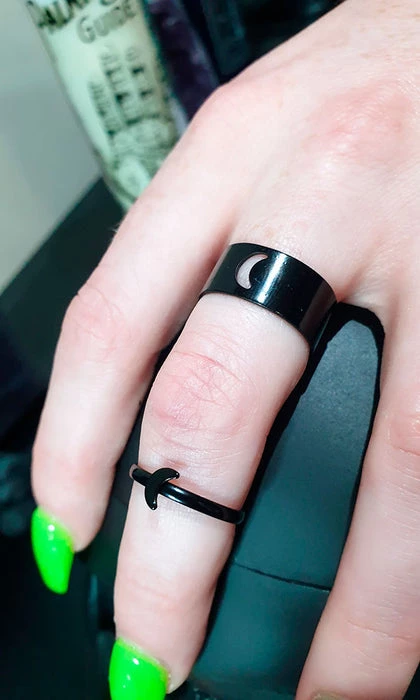 Flash Sale π€© HELLBOUND Mens Accessories Crescent Moon | RING SET π 3 Flash Sale π€© HELLBOUND Mens Accessories Crescent Moon | RING SET π