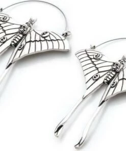 Alternative Accessories Elegant Store -Alternative Accessories Elegant Store jewellery luna death moth silver plug hoop earrings 2 3470f34d 7cfe 4cad b124 fe51332b9924 700x700