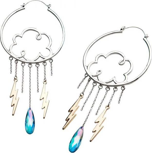 Outlet 🥰 BODYVIBE All Rainy Day | PLUG HOOP EARRINGS 🤩 3 Outlet 🥰 BODYVIBE All Rainy Day | PLUG HOOP EARRINGS 🤩