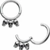 Best deal 🔥 BODYVIBE Grunge Triple Skull | HINGED SEGMENT RING 🌟
