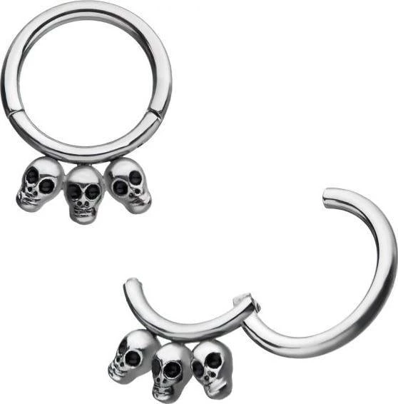Best deal π₯ BODYVIBE Grunge Triple Skull | HINGED SEGMENT RING π 3 Best deal π₯ BODYVIBE Grunge Triple Skull | HINGED SEGMENT RING π