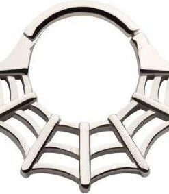 New ✨ BODYVIBE 💀 Halloween Spooky [Silver] | SEPTUM CLICKER 😉