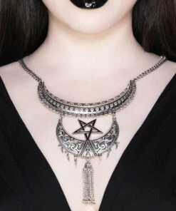 Hot Sale 🔔 KILLSTAR Pentacles & Pentagrams Ancestral Night [Silver] | NECKLACE* 😍