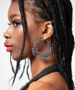 Outlet ✨ KILLSTAR Pentacles & Pentagrams Grimwood | HOOP EARRINGS 🎉 -Alternative Accessories Elegant Store killstar grimwood hoop earrings 2 a6ddc10c ee54 4c6a 9be7 c8026b011bf9 700x700