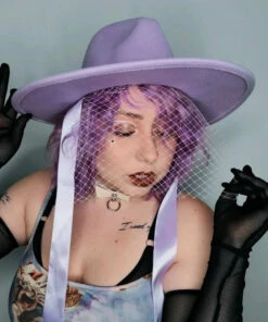 Best Sale 🔥 LIVELY GHOSTS All Veiled [Lavender] | HAT 😀 -Alternative Accessories Elegant Store lively ghosts veiled lavender hat 10 8b0b5c68 8aa4 4a64 961b 2ec7ee1a8013 700x700