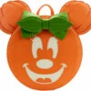 Best reviews of 🌟 LOUNGEFLY Disney: Minnie Pumpkin Glow Face | MINI 🎒 BACKPACK 💯
