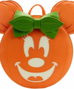 Best reviews of 🌟 LOUNGEFLY Disney: Minnie Pumpkin Glow Face | MINI 🎒 BACKPACK 💯