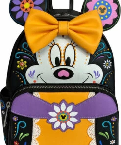 Deals 😍 LOUNGEFLY 🦇 Halloween Disney: Minnie Sugar Skull | MINI 🎒 BACKPACK 😉