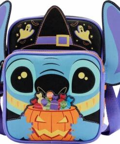 Budget 👏 LOUNGEFLY Bats Lilo & Stitch: 🧛 Halloween 🍬 Candy | PASSPORT BAG 🎉
