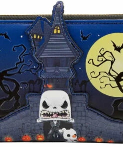 Outlet π LOUNGEFLY Bats The Nightmare Before π Christmas: Jack House Pop! Glow | ZIP PURSE π