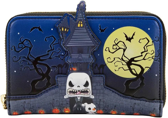 Outlet 😀 LOUNGEFLY Bats The Nightmare Before 🎄 Christmas: Jack House Pop! Glow | ZIP PURSE 🌟 3 Outlet 😀 LOUNGEFLY Bats The Nightmare Before 🎄 Christmas: Jack House Pop! Glow | ZIP PURSE 🌟