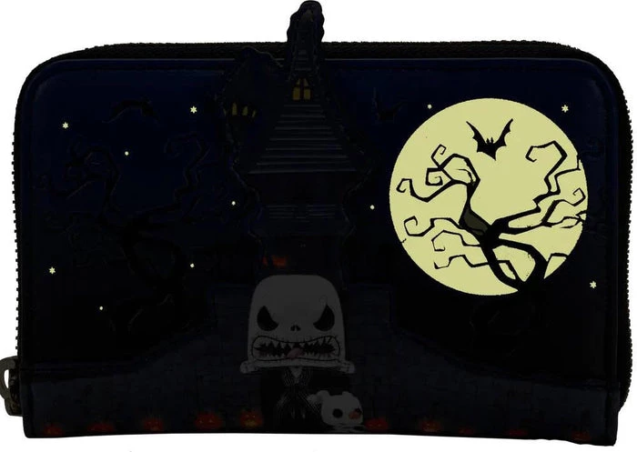 Outlet 😀 LOUNGEFLY Bats The Nightmare Before 🎄 Christmas: Jack House Pop! Glow | ZIP PURSE 🌟 5 Outlet 😀 LOUNGEFLY Bats The Nightmare Before 🎄 Christmas: Jack House Pop! Glow | ZIP PURSE 🌟 - Image 3