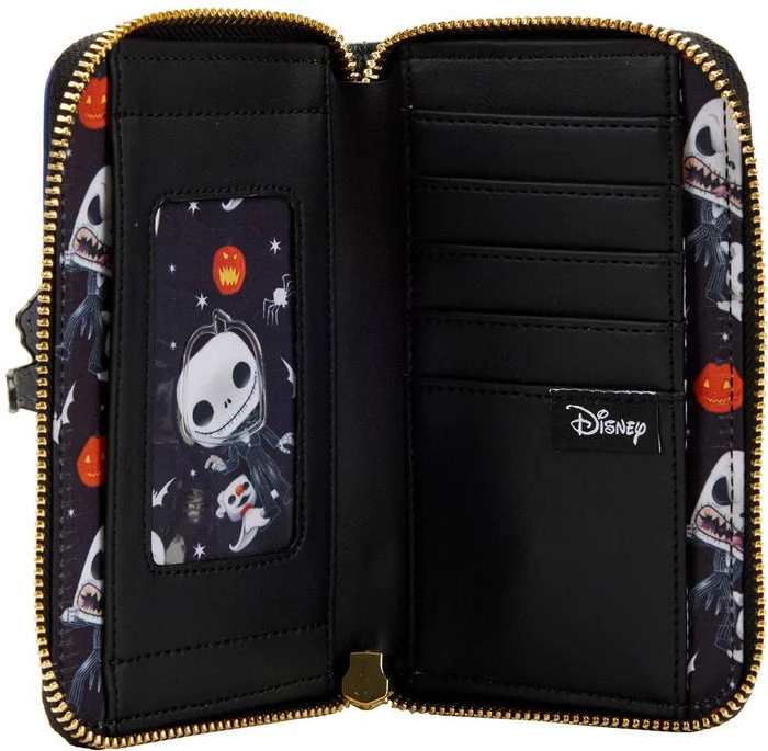 Outlet 😀 LOUNGEFLY Bats The Nightmare Before 🎄 Christmas: Jack House Pop! Glow | ZIP PURSE 🌟 4 Outlet 😀 LOUNGEFLY Bats The Nightmare Before 🎄 Christmas: Jack House Pop! Glow | ZIP PURSE 🌟 - Image 2