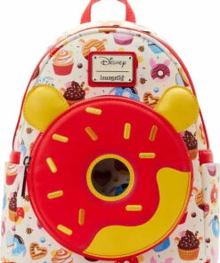 Brand new ⌛ LOUNGEFLY Disney Winnie The Pooh: Sweets Poohnut Pocket | MINI 🎒 BACKPACK ❤️