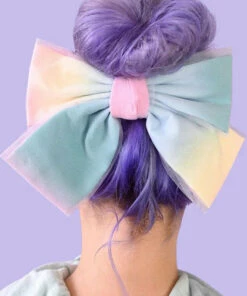 Best Sale ✨ MY VIOLET Rainbows & Pride Rainbow [Vibrant] | OVERSIZED HAIR BOW ❤️