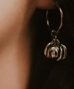 Flash Sale 😉 MYSTICUM LUNA 🦇 Halloween Pumpkin | HOOP EARRINGS ✔️